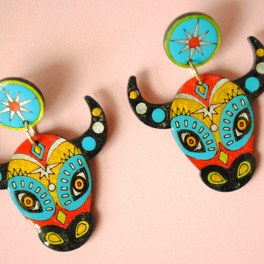 Aretes Toritos del Carnaval de Barranquilla