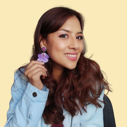 Aretes Orquídeas de la Montaña