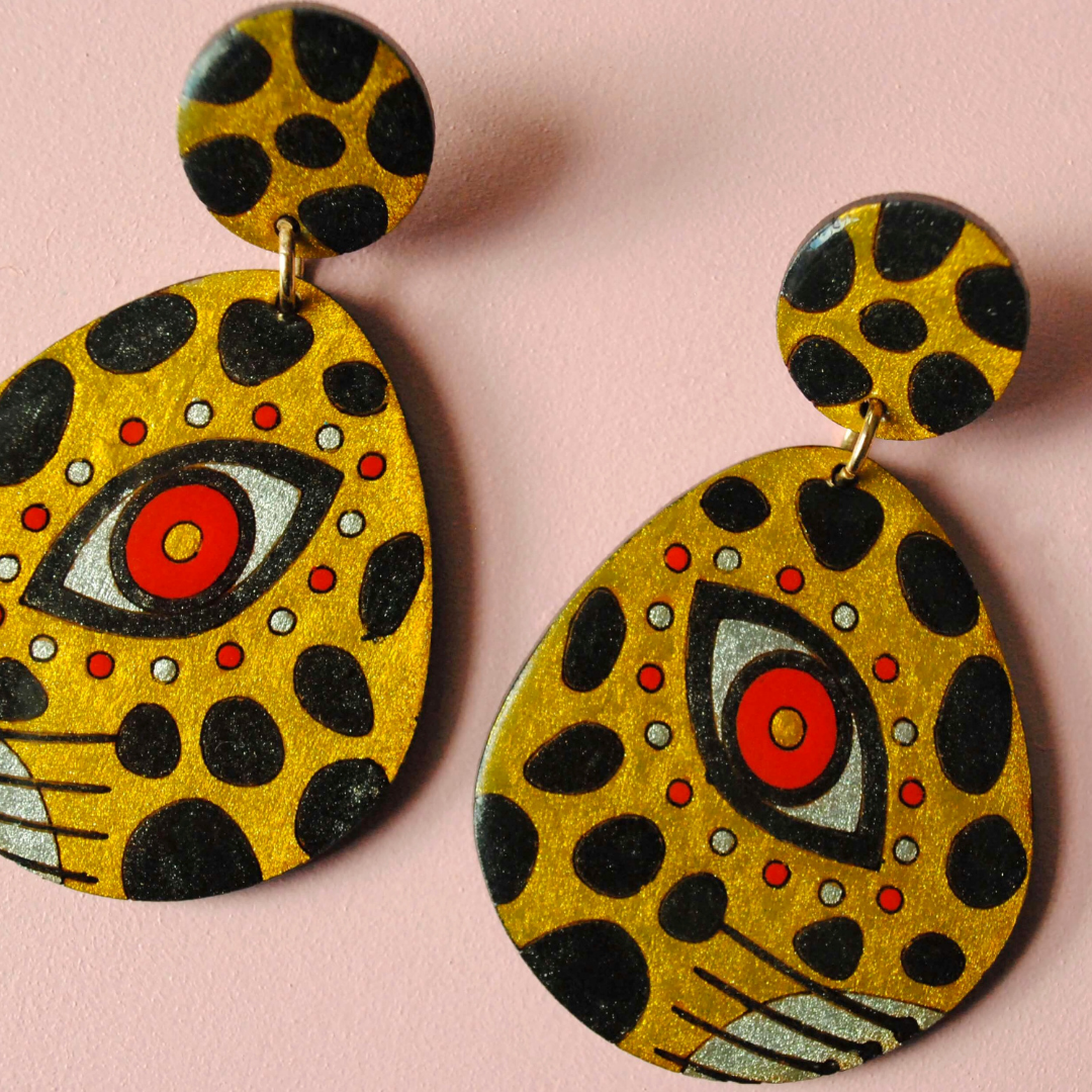 Aretes Jaguar del Carnaval