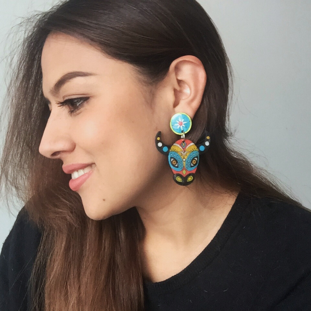 Aretes Toritos del Carnaval de Barranquilla
