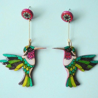 Aretes Colibrís