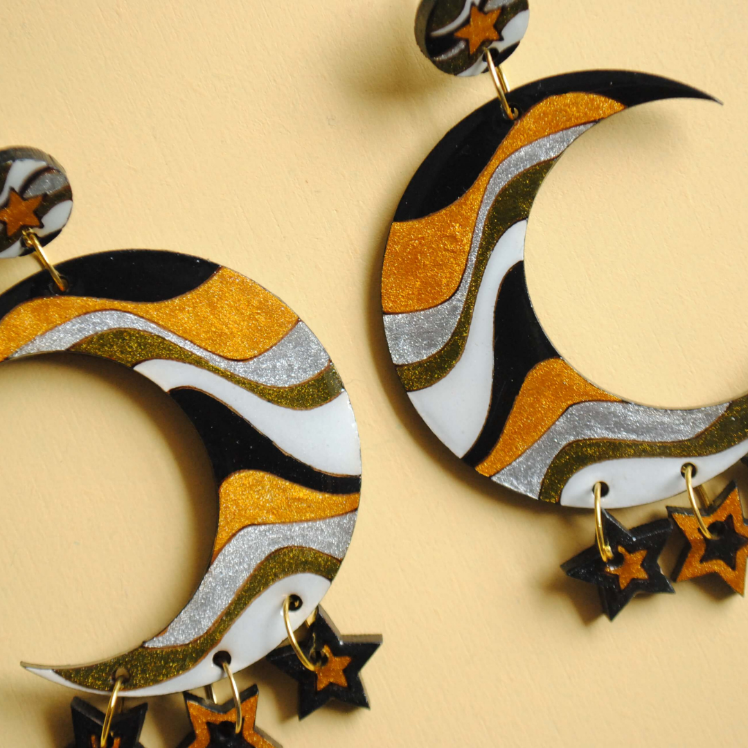 Aretes Lunas Sideral