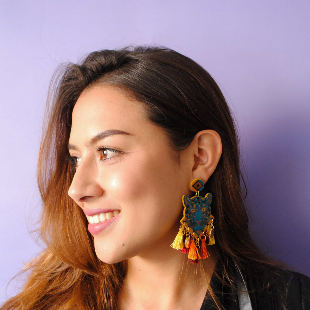 Aretes Jaguar del Amazonas
