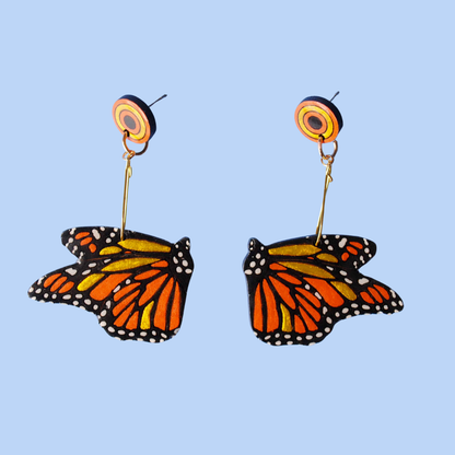 Aretes Mariposas Monarca