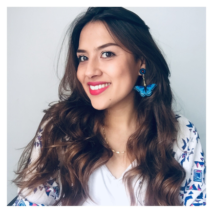 Aretes Mariposas Azules
