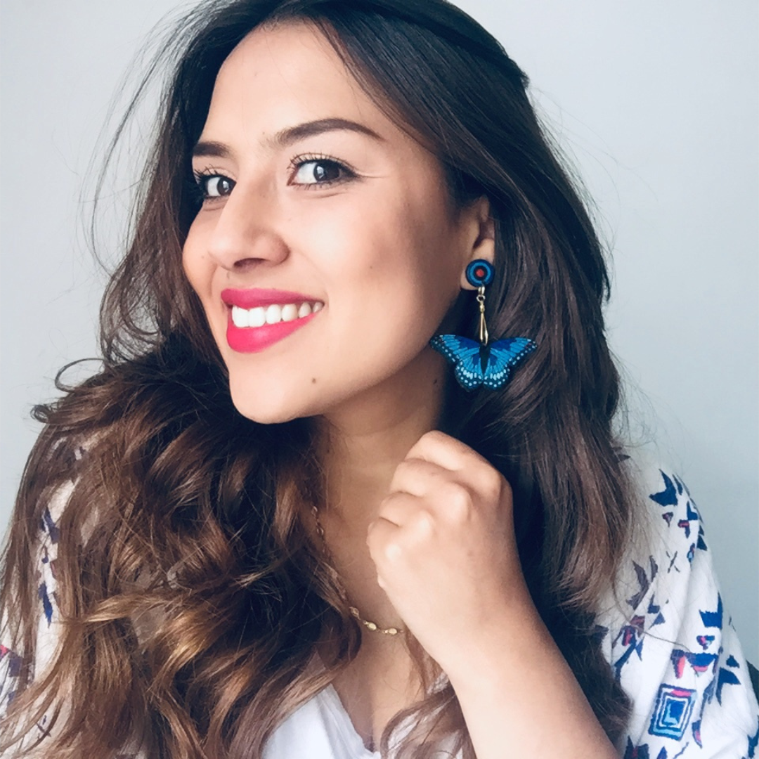 Aretes Mariposas Azules