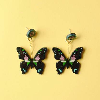 Aretes Mariposas Negras