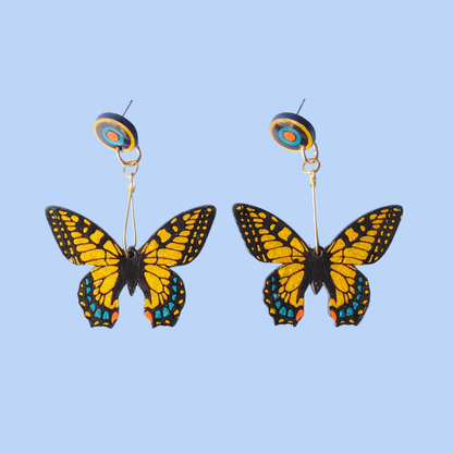 Aretes Mariposas Amarillas