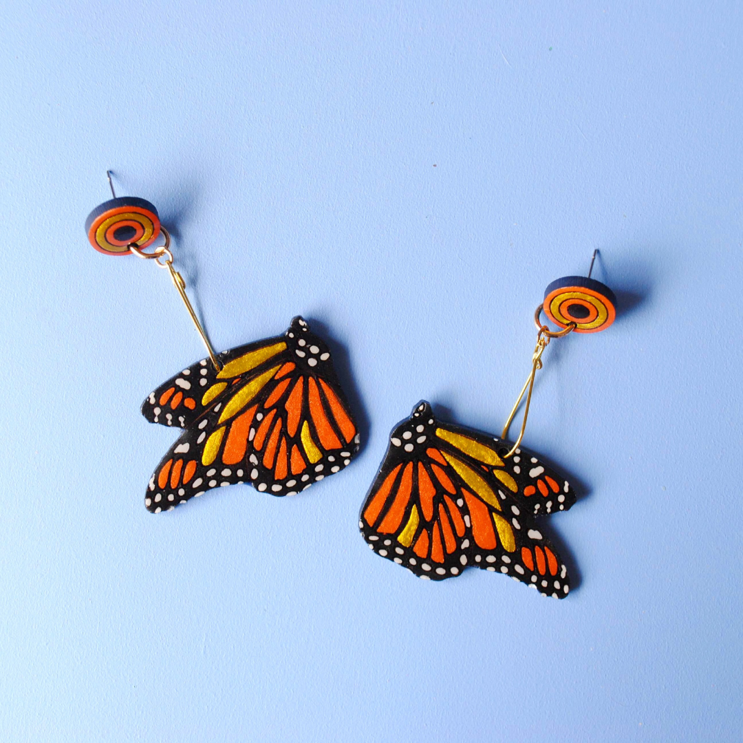 Aretes Mariposas Monarca