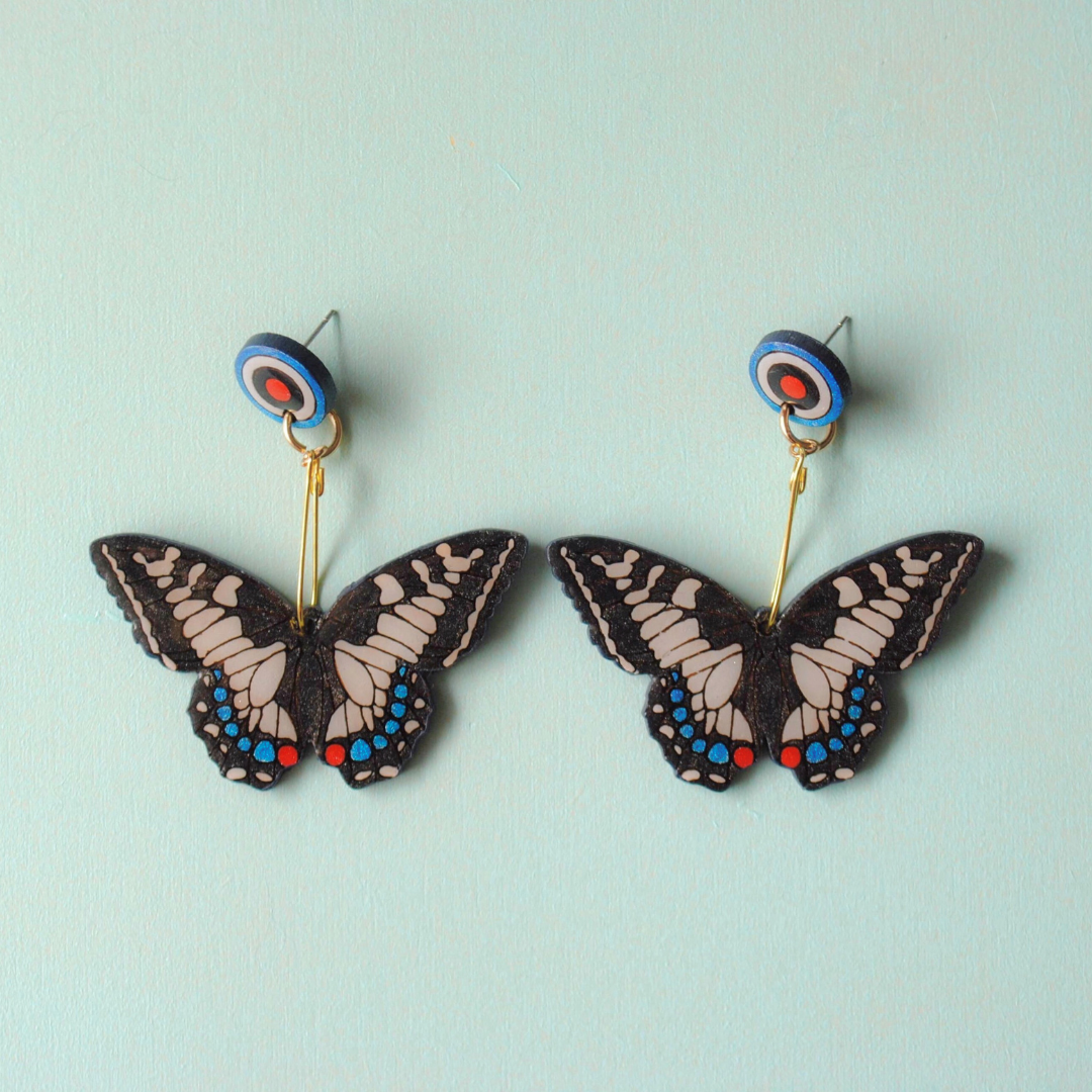 Aretes Mariposas Blancas