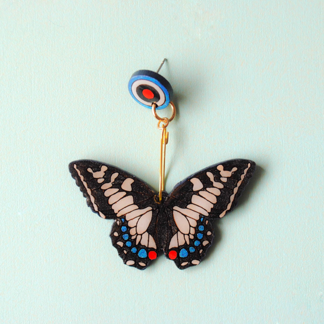 Aretes Mariposas Blancas